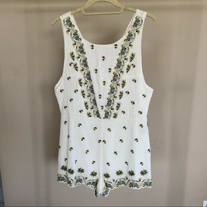 Free People Embroidered Romper CA